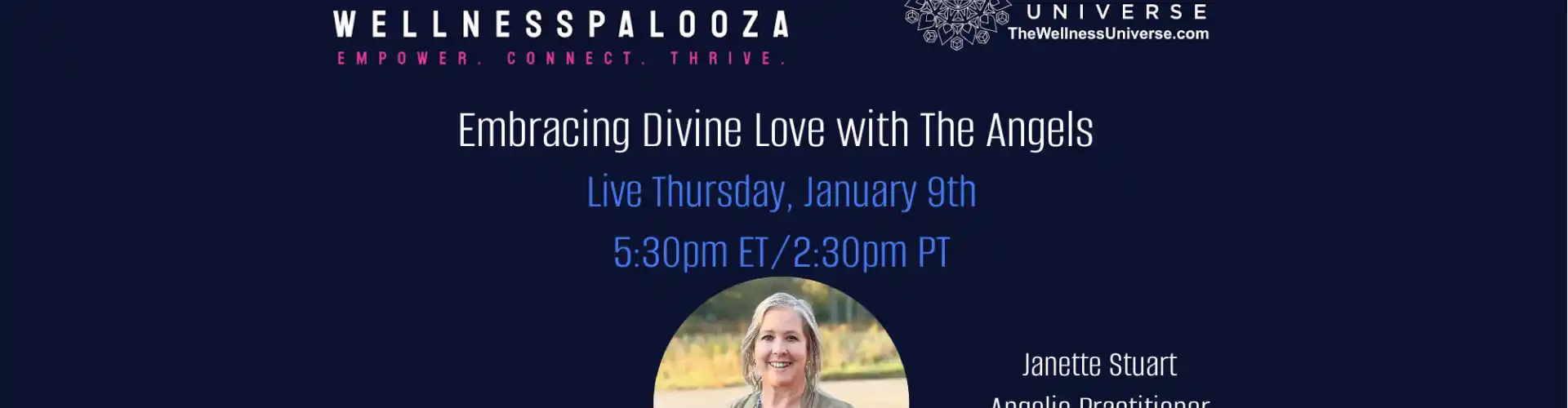 Wellnesspalooza 2025 Embrasser l'amour divin avec les anges avec Janette Stuart - Online Class by The Wellness Universe